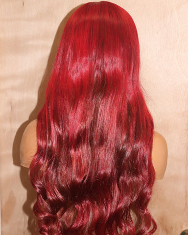 Magenta HD Closure Wig