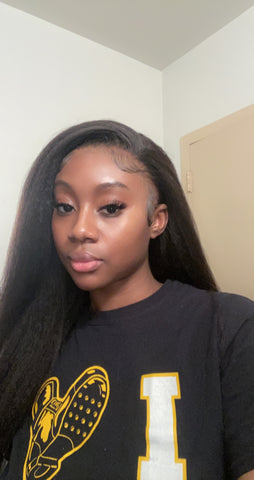 African Kinky Straight- 13x4 Frontal Wig